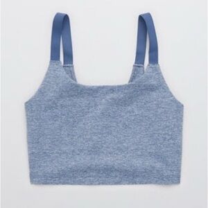 Offline by Aerie The Hugger Longline Sports Bra Marbled Blue